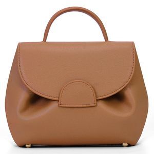 Designer Mini Faux Leather Satchel – Small Top Handle Crossbody Bag